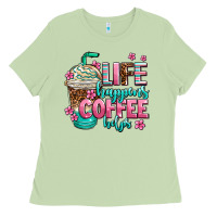 Matcha life happens coffee  helps Ladies Tee - AdoDesignShop