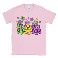 Bubblegum Pink mardi gras bead dogs Classic Tee - MaliasSmallBusiness