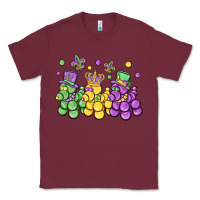Burgundy mardi gras bead dogs Classic Tee - MaliasSmallBusiness