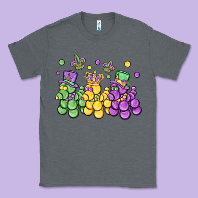 Mardi Gras Bead Dogs Classic Tee Designed By Maliassmallbusiness
