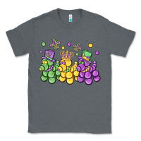 Charcoal Heather mardi gras bead dogs Classic Tee - MaliasSmallBusiness