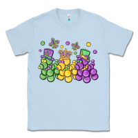 Dusty Blue mardi gras bead dogs Classic Tee - MaliasSmallBusiness