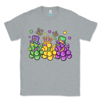 Heather Grey mardi gras bead dogs Classic Tee - MaliasSmallBusiness