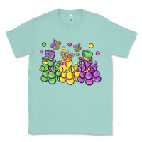 Seafoam mardi gras bead dogs Classic Tee - MaliasSmallBusiness