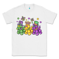 White mardi gras bead dogs Classic Tee - MaliasSmallBusiness