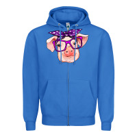 True Royal pig with bandana Zipper Hoodie - RanaPortraitStore