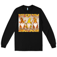 Black Thankful Gnomes Long Sleeve Tee - MaliasSmallBusiness