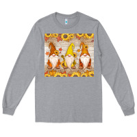 Heather Grey Thankful Gnomes Long Sleeve Tee - MaliasSmallBusiness