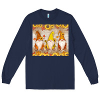 Navy Thankful Gnomes Long Sleeve Tee - MaliasSmallBusiness