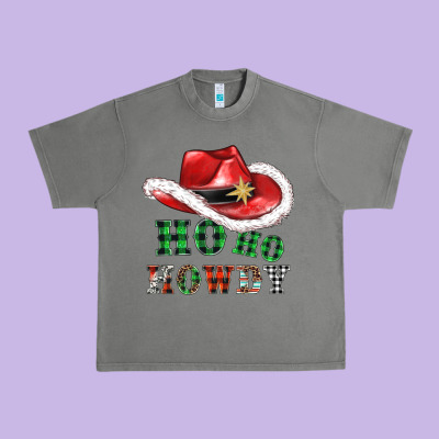 Ho Ho Howdy Christmas Hat Urban Heavy Tee Designed By Adodesignshop