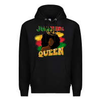 Black juneteenth queen black woman afro queen Premium Hoodie - CowGirlArtShop