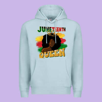 Juneteenth Queen Black Woman Afro Queen Premium Hoodie Designed By Cowgirlartshop