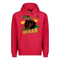 Cardinal juneteenth queen black woman afro queen Premium Hoodie - CowGirlArtShop