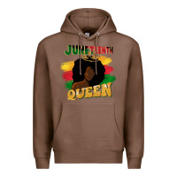 Chestnut juneteenth queen black woman afro queen Premium Hoodie - CowGirlArtShop