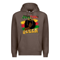 Coffee juneteenth queen black woman afro queen Premium Hoodie - CowGirlArtShop
