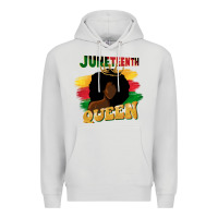 Dove Grey juneteenth queen black woman afro queen Premium Hoodie - CowGirlArtShop