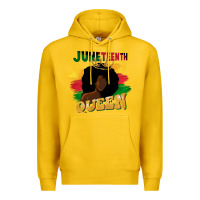 Lemon juneteenth queen black woman afro queen Premium Hoodie - CowGirlArtShop