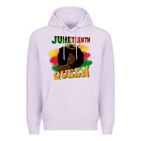 Lilac juneteenth queen black woman afro queen Premium Hoodie - CowGirlArtShop