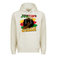Oatmeal Heather juneteenth queen black woman afro queen Premium Hoodie - CowGirlArtShop