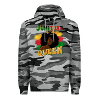 Slate Camo juneteenth queen black woman afro queen Premium Hoodie - CowGirlArtShop