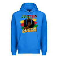 True Royal juneteenth queen black woman afro queen Premium Hoodie - CowGirlArtShop