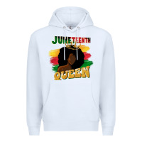 White juneteenth queen black woman afro queen Premium Hoodie - CowGirlArtShop