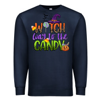 Navy witch way to the candy Premium Sweatshirt - CowGirlArtShop