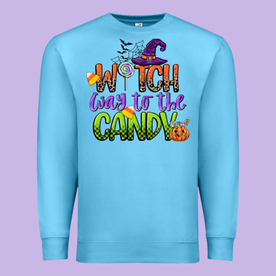 Witch Way To The Candy Premium Sweatshirt Designed By Cowgirlartshop