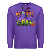 Purple witch way to the candy Premium Sweatshirt - CowGirlArtShop