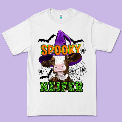 Spooky Heifer Halloween Premium Tee Designed By Artiststas