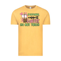 Emotional Support Coffee Do Not Touch Vintage Tee | Teevron