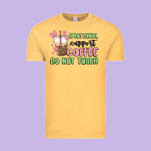 Emotional Support Coffee Do Not Touch Vintage Tee Designed By Maliassmallbusiness