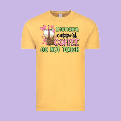 Emotional Support Coffee Do Not Touch Vintage Tee Designed By Maliassmallbusiness