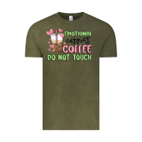 Vintage Olive emotional support coffee do not touch Vintage Tee - MaliasSmallBusiness
