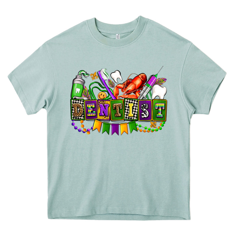 Mardi Gras Dentist Heavy Core Tee by AdoDesignShop | Teevron