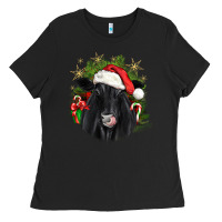 Black christmas black angus Ladies Tee - JahusDesignShop