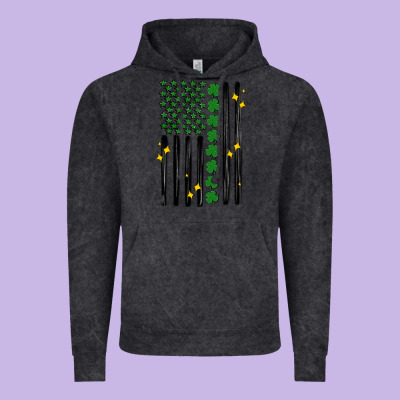 Shamrock Usa Flag Vintage Hoodie Designed By Maliassmallbusiness
