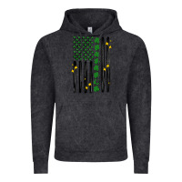 Vintage Black shamrock usa flag Vintage Hoodie - MaliasSmallBusiness