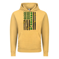 Vintage Mustard shamrock usa flag Vintage Hoodie - MaliasSmallBusiness