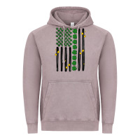 Vintage Zinc shamrock usa flag Vintage Hoodie - MaliasSmallBusiness