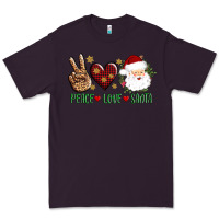 Plum peace love Santa Premium Tee - AdoDesignShop