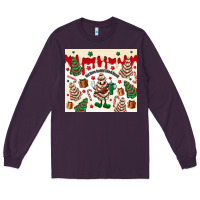 Plum Boojee Christmas cake Long Sleeve Tee - MaliasSmallBusiness