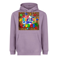Lavender think before you judge Heavyweight Hoodie - CowGirlArtShop