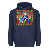 Navy think before you judge Heavyweight Hoodie - CowGirlArtShop