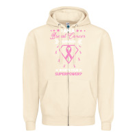 Sandshell I am a Breast Cancer Survivor What is Your Superpower Zipper Hoodie - Bettercallsaul