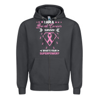 Smoke I am a Breast Cancer Survivor What is Your Superpower Zipper Hoodie - Bettercallsaul