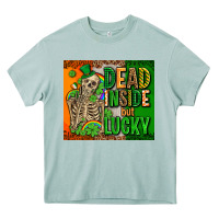 Arona irish flag with shamrocks  dead inside but lucky Heavy Core Tee - AdoDesignShop
