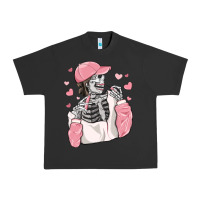Pigment Black skeleton girl valentine's day Urban Heavy Tee - MaliasSmallBusiness