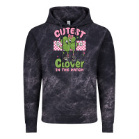Cloud Black cutest clover in the patch Vintage Hoodie - MaliasSmallBusiness