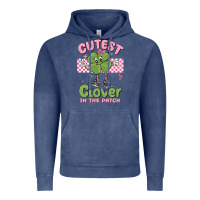 Vintage Denim cutest clover in the patch Vintage Hoodie - MaliasSmallBusiness